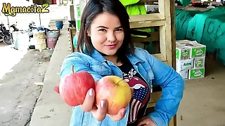 CARNE DEL MERCADO - &lpar;Xiomara Soto & Pedro Nel&rpar; Cute BBW Teen Latina Homemade Blarney Riding With A Stranger